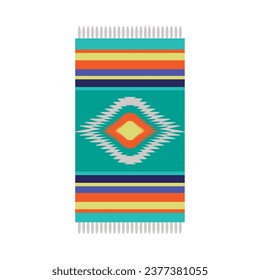 mexico sarape cloth pattern, vector isolated