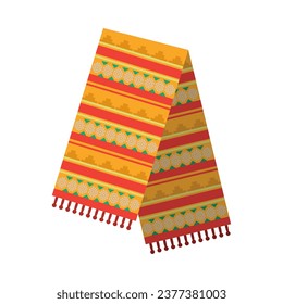 mexico sarape cloth vector isolated