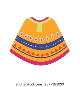 mexico sarape poncho design vector isolated