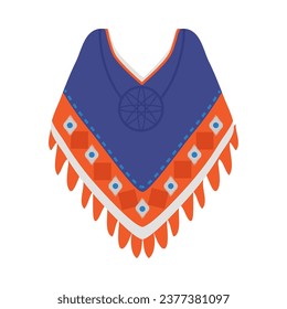 mexico sarape poncho purple vector isolated