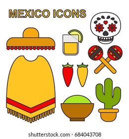 mexico set icons