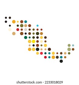 Mexico Silhouette Pixelated pattern illustration