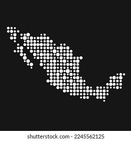 Mexico Silhouette Pixelated pattern map illustration