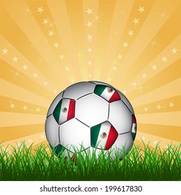 Mexico soccer ball, vector