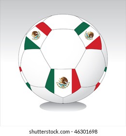 Mexico soccer ball vector