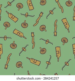 Mexico, sombrero , a bottle of tequila , cactus, pattern , vector, 