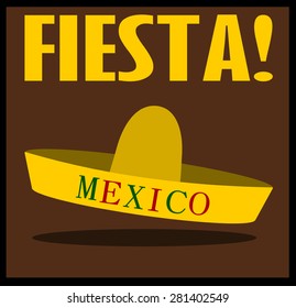 mexico sombrero fiesta design