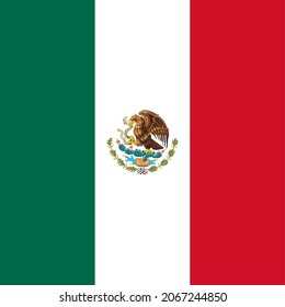 Mexico Square Country Flag Icon