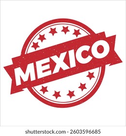 Mexico stamp icon grunge distressed style