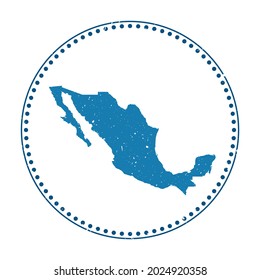 Etiqueta de México. Sello de caucho de viaje con mapa de país, ilustración vectorial. Puede utilizarse como insignia, logotipo, etiqueta, pegatina o insignia del México.