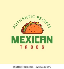 mexico street food taco logo isolated on white background, logo emblem, vintage retro suitable for business logo, restaurant, street food