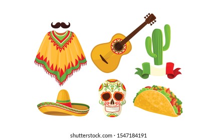 Mexico Symbol Set Vector Illustration On Stock Vector (Royalty Free ...