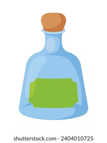 mexico tequila bottle illustration isolated