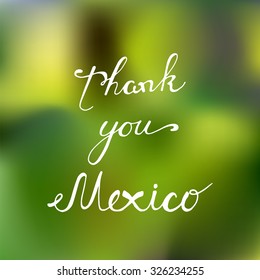 Mexico thank you card in vector