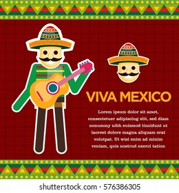Mexico theme illustration