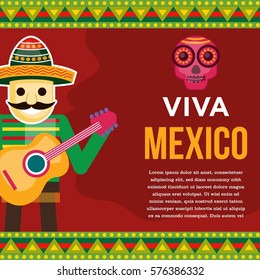 Mexico theme illustration