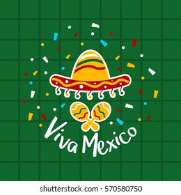 Mexico theme poster illustration 