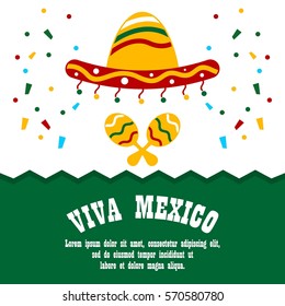 Mexico theme poster illustration 