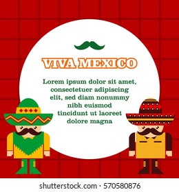 Mexico theme poster illustration 