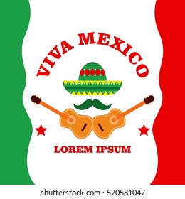 Mexico theme poster illustration 