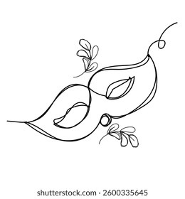 mexico themed element doodle vector illustration, line brush. Element, hand lettering. Vector hand doodle