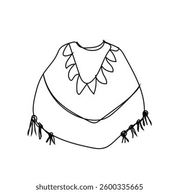 mexico themed element doodle vector illustration, line brush. Element, hand lettering. Vector hand doodle