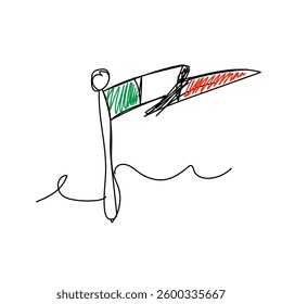 mexico themed element doodle vector illustration, line brush. Element, hand lettering. Vector hand doodle