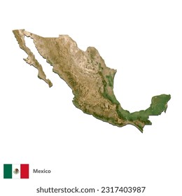 Mexico Topography Country  Map Vector
