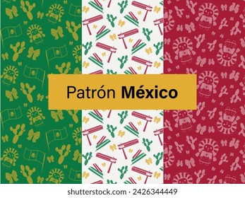 Mexico tricolor pattern. national holidays