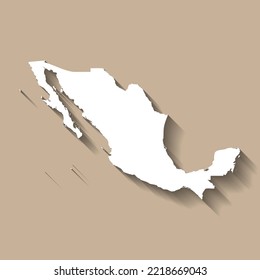 Mexico vector country map silhouette