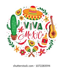 Mexico vector design elements