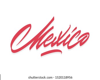 Mexico vector lettering logo design element
