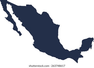 Mexico Vector map. High detailed. 