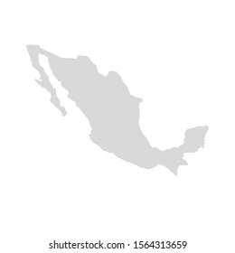 Mexico vector map icon. Mexico country america map, mexican territory.