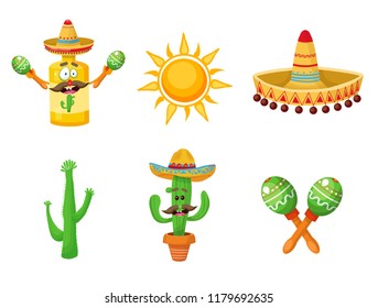 mexico, vector set
