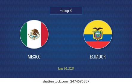 México vs Ecuador marcador de fútbol transmitido torneo Plantilla América 2024