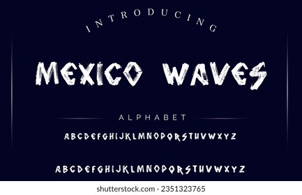 Mexico Waves Handwritten Brush font for lettering quotes. Hand drawn brush style modern calligraphy.