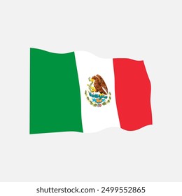 Mexico Waving Flag vector illustration