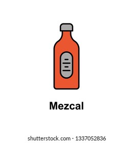 Mezcal, bottle icon. Element of Cinco de Mayo color icon. Premium quality graphic design icon. Signs and symbols collection icon for websites, web design, mobile app