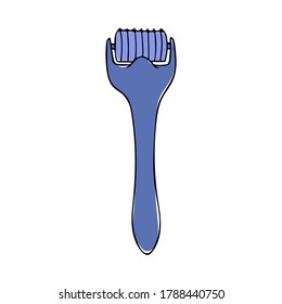 Mezoroller, derma roller cartoon color icon