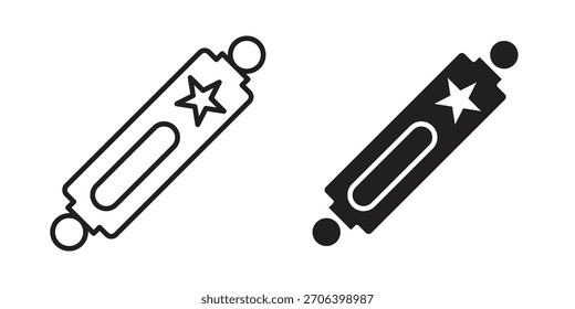 Ilustración vectorial de ícono de Mezuzah. Diseño plano. Símbolos de Vector de Diseño gráfico.