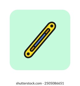 Mezuzah line icon. Parchment, document, Judaism. Israel concept. Vector illustration can be used for topics like religion, national culture, travel