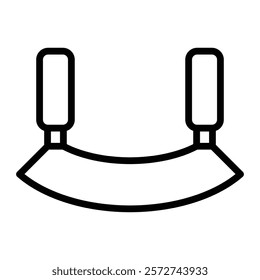 Mezzaluna Vector Line Icon Design