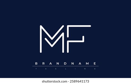 MF Abstract letter logo. This logo icon incorporate with abstract shape in the creative way