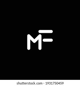 MF abstract letters. Outstanding professional business awesome artistic branding company different colors illustration logo
