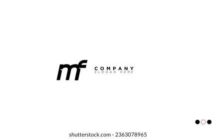 MF Alphabet letters Initials Monogram logo FM, M and F