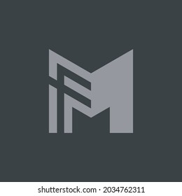 MF alphabet logo that combines 2 letters into one logo or symbol that is unique and original. consists of letters M and F. editable and easy to custom