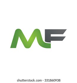 MF company linked letter logo green