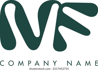 Diseño de Vector de logotipo de carta abstracta moderna creativa MF. Utilizable para su empresa o negocio e identidad de marca.