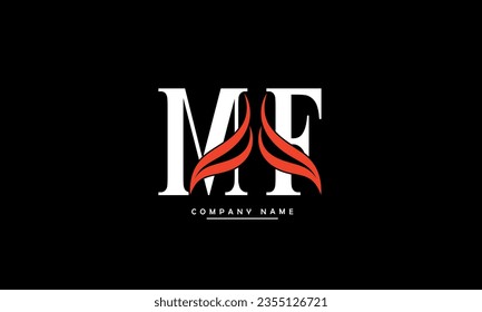 MF, FM Abstract Letters Logo Monogram